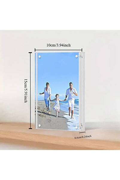 Pleksi Marketi Çift Taraflı Manyetik Pleksi Fotoğraf Çerçevesi