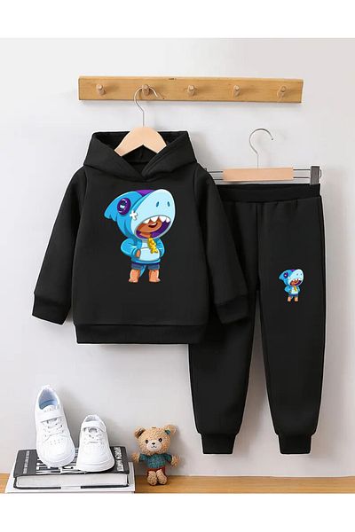 AEMİ Set de trening pentru copii Brawl Stars, 100% bumbac, cu glugă