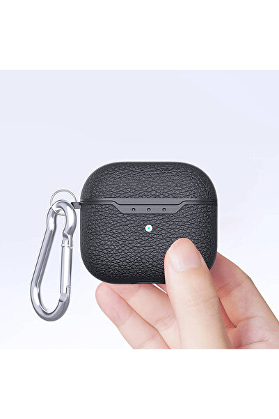 UnDePlus Apple Airpods 4. Nesil Uyumlu Kılıf Deri Tarzı Silikon Kılıf 03