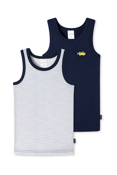 Schiesser Unterhemden 2er-pack Basic Kids Unterhemd Unterzieh-shirt Ärmellos Schulterfrei