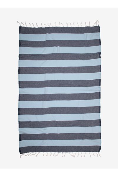 Barine Peshtamal din bumbac mediteranean albastru indigo - 90x165