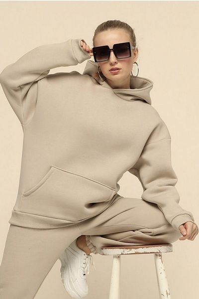 BayBayan Γυναικείο κομψό φούτερ Casual Oversize Basic