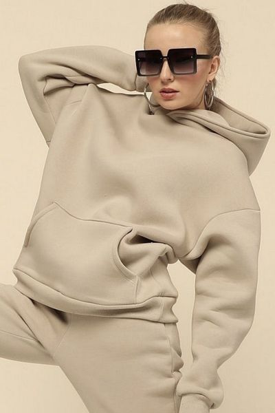 BayBayan Γυναικείο κομψό φούτερ Casual Oversize Basic