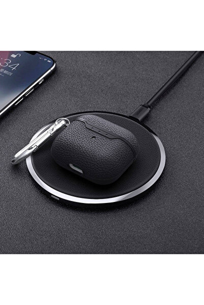 UnDePlus Apple Airpods 4. Nesil Uyumlu Kılıf Deri Tarzı Silikon Kılıf 03