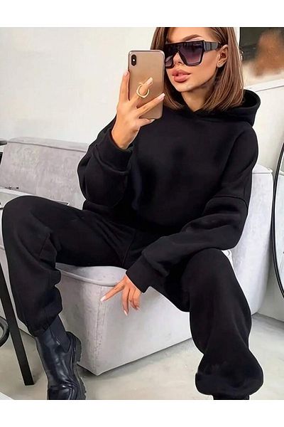 Know Soft Lux Unisex Tracksuit Set - Cotton, Oversize Fit