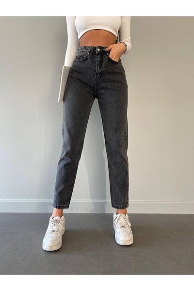 LAMİRA Siyahkar Mom High Waist Lycra Jeans