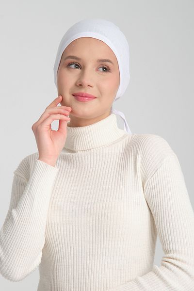 Wega Moda 100% Cotton Hijab Combed Cotton Bonnet - Flat Stitching and Back Tie Detail