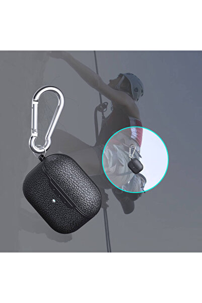 UnDePlus Apple Airpods 4. Nesil Uyumlu Kılıf Deri Tarzı Silikon Kılıf 03