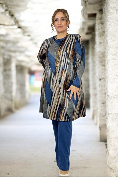 yagmurberen GÂTUL BICICLEȚI ȚESĂTURĂ MOALE DE VISCOS TUNICĂ PANTALONI DE VISCOS CU TALIE ELASTICĂ SET DE SUS DE MĂRIME MARE