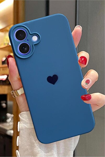 3GEN CASE İphone 16 Plus Uyumlu Kalp Logolu Renkli First Silikon Kılıf