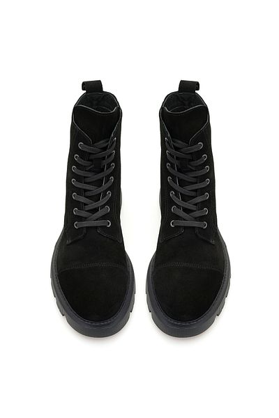 Desa Ανδρικές δερμάτινες μπότες Emilla Black Suede