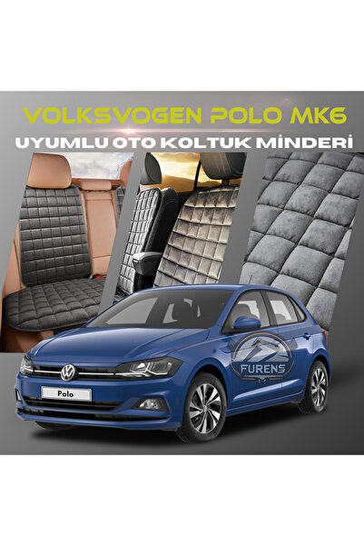 SHOOPLAA مجموعة وسائد مقعد السيارة فولكس فاجن بولو MK6 أنثراسايت اللون مع جيو...