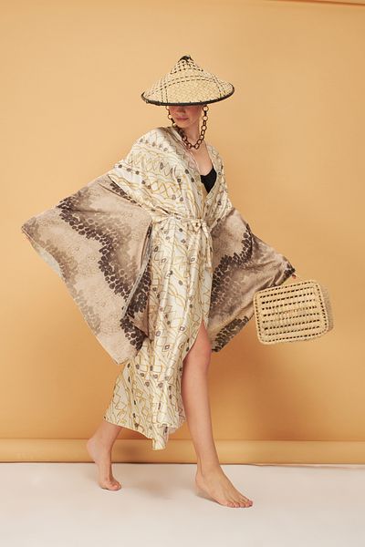 Eda Taşpınar Teks-00071 Model Cinnamon Charm Kaftan
