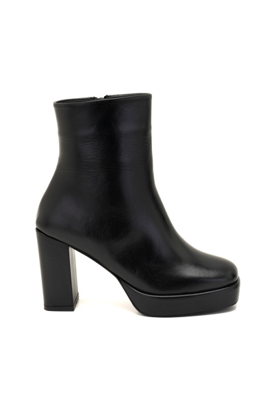 Desa Luliye Siyah Kadın Deri Platform Topuklu Bot