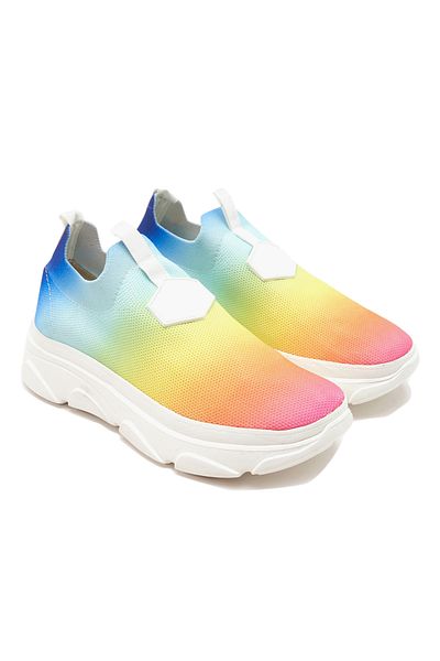 Desa Tricotaje multicolore de damă pantofi sport