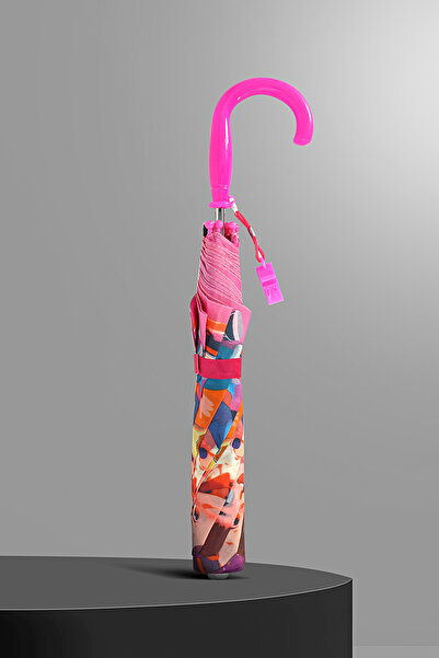 LUPİX Kız Çocuk Düdüklü Şemsiye Dayanıklı Özel Tasarım Figür Desenli Çocuk Şe...