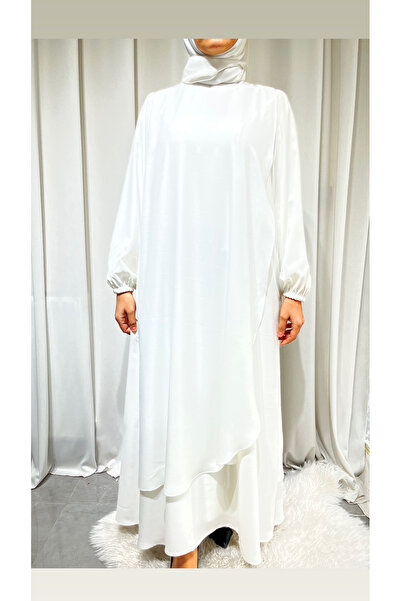 afife Medine İpeği 2 Kat pelerin tesettür Elbise