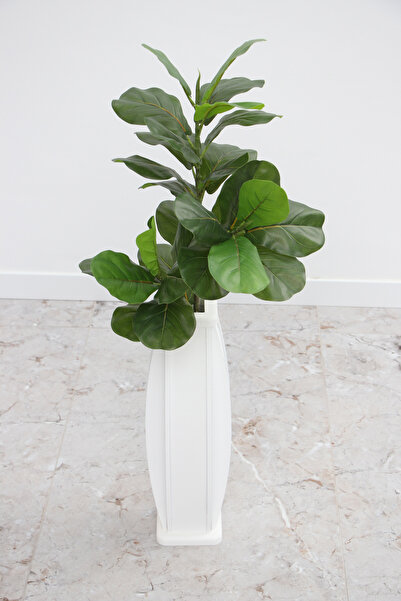 HobiMax Beyaz Dekoratif Ahşap Vazo Model 3