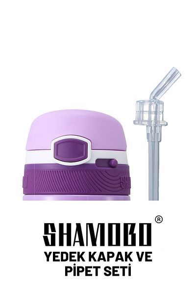 Shamobo Economical Replacement Lid and Pipette Set for 350ml Children Stainless Steel Thermos