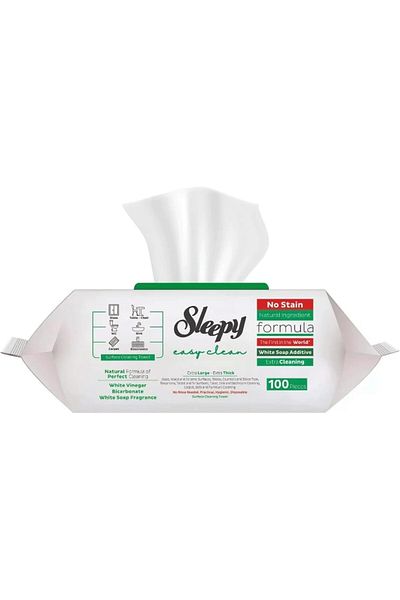 Sleepy Easy Clean Multi-Surface Cleaning Wipes, 100 Sheets | White Soap