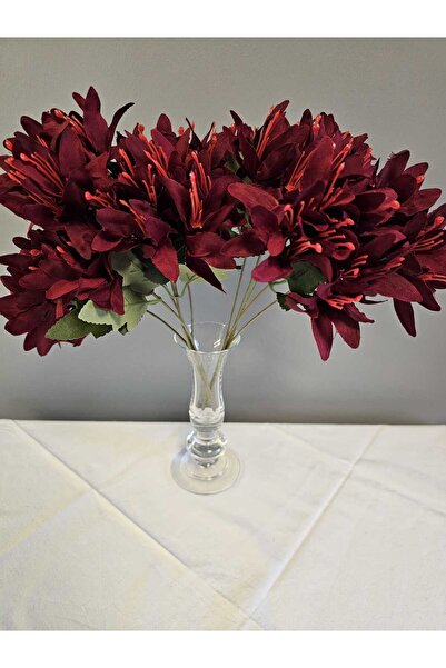 YASİMA 5 دالي بورجوندي جريس زهرة 34 سم باقة يد مزهرية ترتيب ديكور زهرة