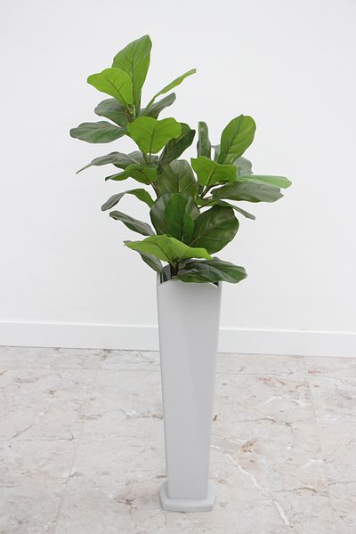 HobiMax 55 cm Decorative Wooden Vase Stone Gray