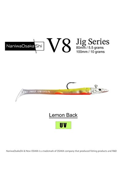 Genel Markalar Naniwashi V8 Jig Series 8cm 5.5gr Silikon Yem (3 5) Lemon Back