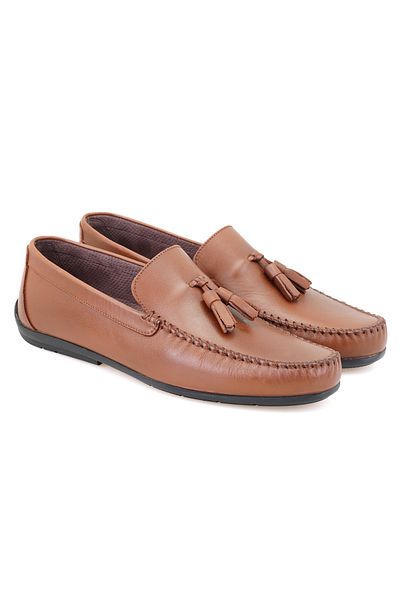 Desa Ανδρικό δερμάτινο loafer Cralar Taba