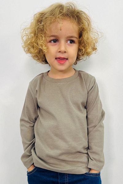 Breeze 1-4 Years Boy Khaki Green Long Sleeve T-Shirt