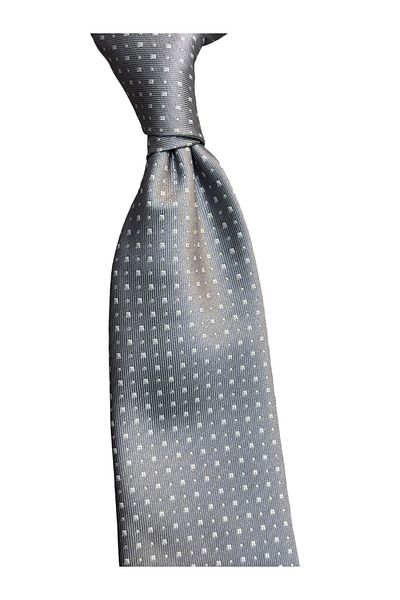 CROATE 100% Silk Gray Custom Pattern Tie