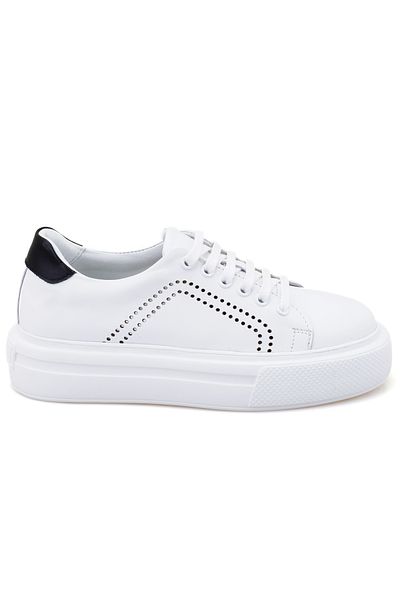 Desa Pantofi sport din piele albă de damă