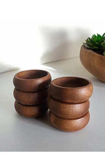 Trend Home Life 6 Pieces Natural Wooden Snack Bowl Set