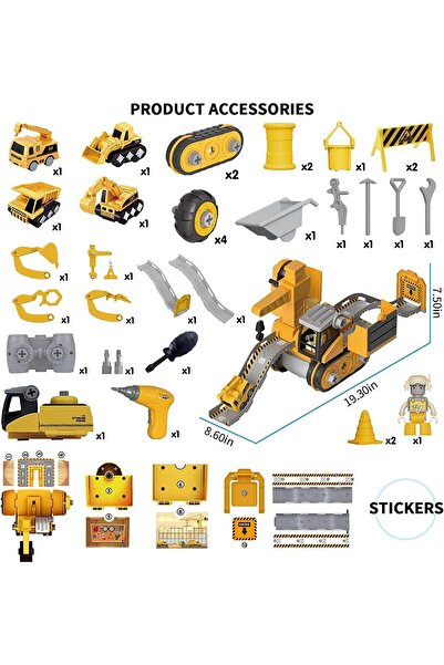 Arabest ألعاب بناء قابلة للتفكيك، 4 في 1، ألعاب بناء STEM، مجموعة لعب هندسية ...