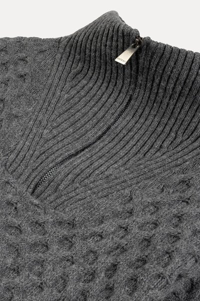 VATKALI Sweater with zip collar