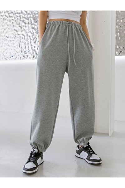 FİTGO Сірий 3 нитки Жіночий еластичний штанини