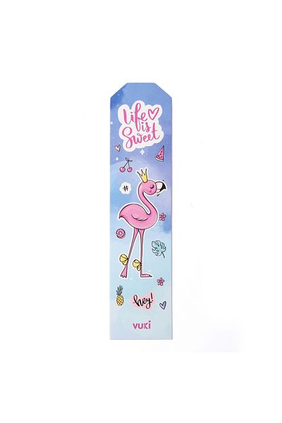 VUKİ Semn de carte din hârtie cu model flamingo