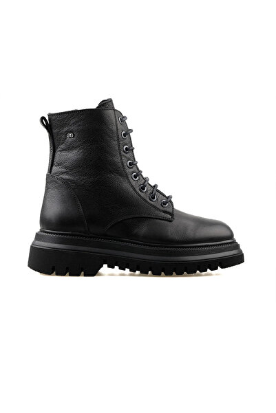 Castle Black Castleblack 27400-1 Μαύρες γυναικείες χειμερινές δερμάτινες μπότες