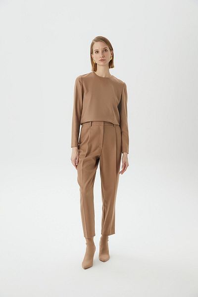 rue Μακρυμάνικη βασική μπλούζα Camel