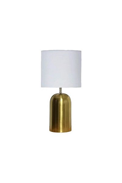 Homelux Lampă de masă Sophia, 25x25x43 cm, E27, 60 W, metal/țesătură, auriu/alb