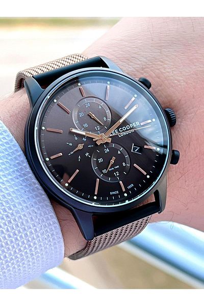 Lee Cooper Steel Band Inner Functions Active 5 Atm Water Resistant Men Wrist Watch Elc07224.640