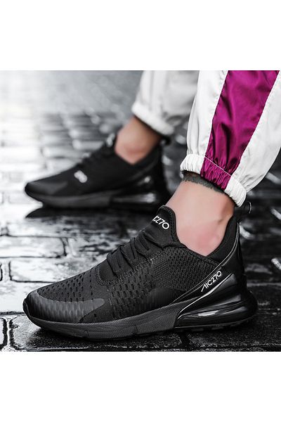AZE STEP Ușoare Zilnic Mers Alergare Pantofi negri Pantofi sport