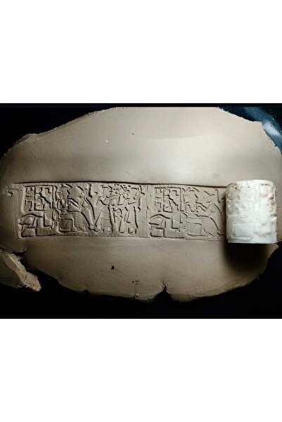 Enbceramic 7 Cm Doku Silindiri Sümer Antik Silindir Mühür Seramik&polimer Kil...