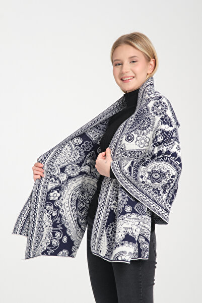 Wega Moda Етнічний візерунок, зручний трикотажний плед на плечі - двосторонній