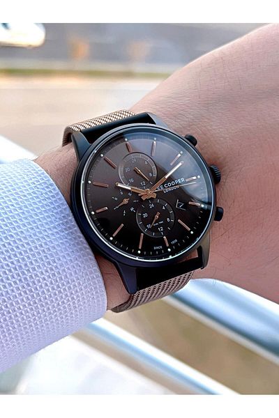Lee Cooper Steel Band Inner Functions Active 5 Atm Water Resistant Men Wrist Watch Elc07224.640