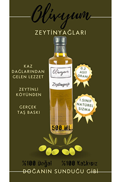 olivyum Soğuk Sıkım Doğal Köy Saf Zeytinyağ 500 Ml.
