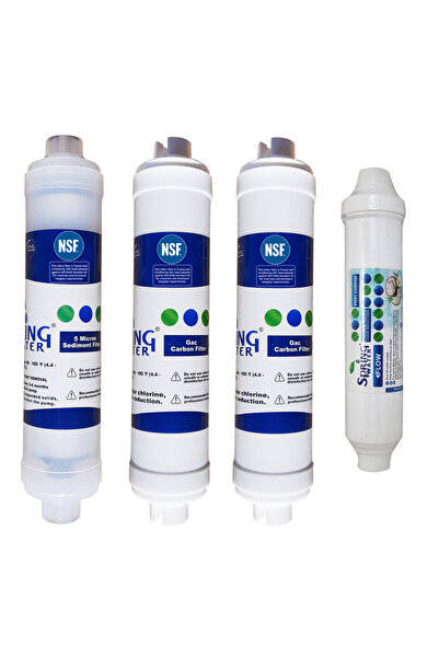 Spring Water 4 'lü Filtre Seti (9 Ve 11 Aşamalı Modeller Için)