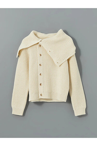 LC Waikiki LCW Vision Kırmızı Dökümlü Yaka Kadın Triko Kazak