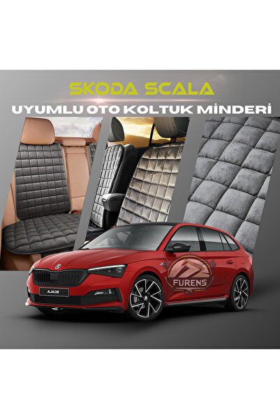 SHOOPLAA طقم وسائد مقعد السيارة سكودا سكالا أنثراسايت كولور تايلاندي مع جيوب ...