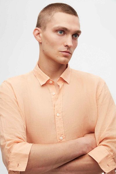 Tween Cămașă slim fit caise 100% in