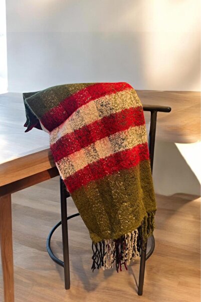 Melissa Boutique Kadın Renkli Yumuşak Yünlü Püsküllü Omuz Şalı